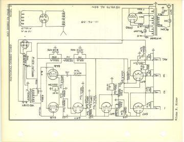 National Dobro Model B schematic circuit diagram